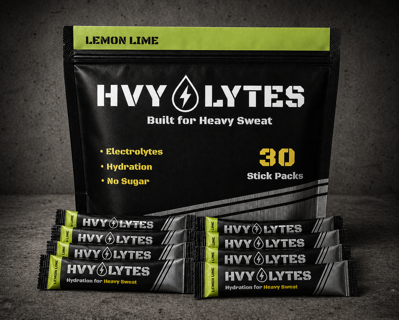 HVY-LYTES Lemon Lime Flavored Electrolyte Powder (30 Stick pk.)